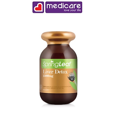 Viên Uống SPRINGLEAF Liver Detox 1500mg Hỗ Trợ Giải Độc Gan Hộp 120 viên