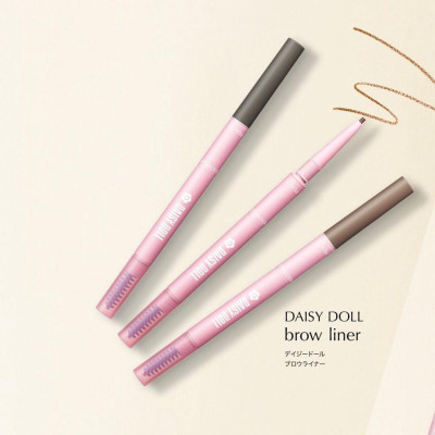 Kẻ Lông Mày 3 Trong 1 BR-01 Màu Camel Brown Bút Chì Kẻ Mày, Cọ Phấn Bột & Cọ Chải Bền Màu Lâu Trôi Chống Nước Daisy Doll