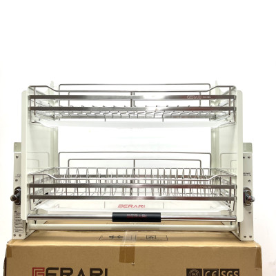 {Hàng chính hãng} Giá bát đĩa di động nâng hạ Gerari chính hãng, chất liệu Inox bóng cao cấp