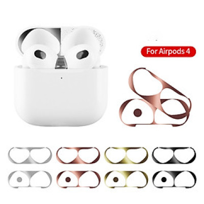Miếng Dán Kim Loại Mỏng Chống Bụi Cho Case Airpods 4 (2024) - Hàng Chính Hãng