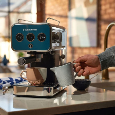 Máy Pha Cafe RUSSEL HOBBS Espresso Distinctions 26451-56 1350W Màu Xanh Biển hàng chính hãng
