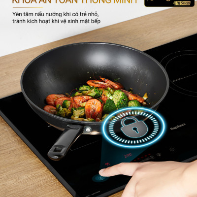 Miễn phí giao lắp toàn quốc - Bếp Âm Đôi Từ Hồng Ngoại Premium Nagakawa NAG1252M - Bảo hành 5 năm - Made in Malaysia - Hàng Chính Hãng