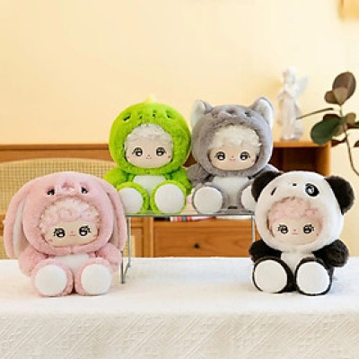 Thú nhồi bông baby three cosplay thỏ, khủng long, gấu trúc đáng yêu - Size từ 25cm đến 50cm - Quà tặng gấu bông êm mịn cho bé