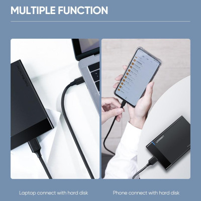 Ugreen UG90996US312TK 0.5M Màu Đen Cáp USB-C sang Micro B 3.0 - HÀNG CHÍNH HÃNG