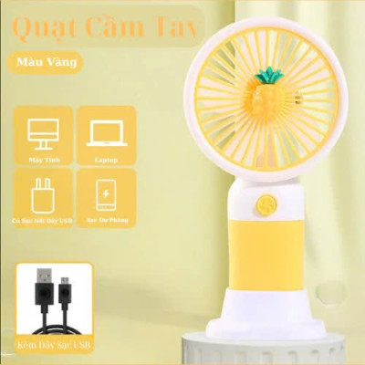 Mùa Hè Quạt Nhỏ Cầm Tay Di Động Quạt Mini Sạc Tích Điện Với Quạt Làm Mát Gió - Giao Màu Ngẫu Nhiên
