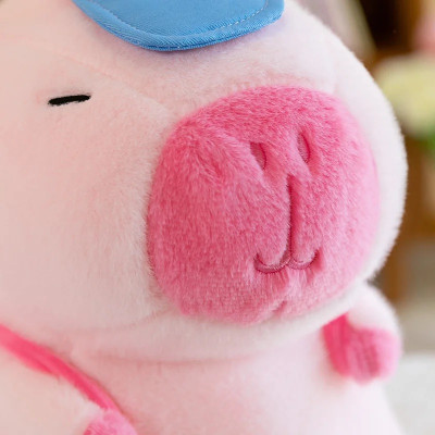 Thú nhồi bông capybara hồng đeo balo dễ thương - Size từ 35cm đến 55cm - Móc khoá gấu bông Capybara