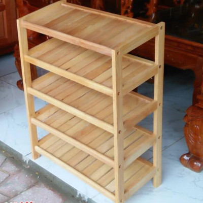 Kệ Giày Dép 5 Tầng Dài 63 cm Gỗ Cao Su