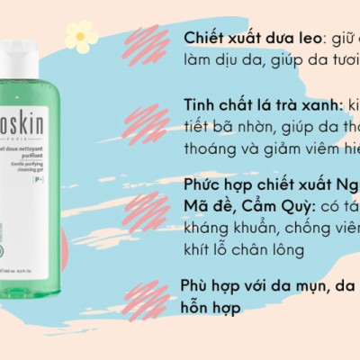 Gel rửa mặt Soskin Gentle Purifying Cleansing Gel 250ml