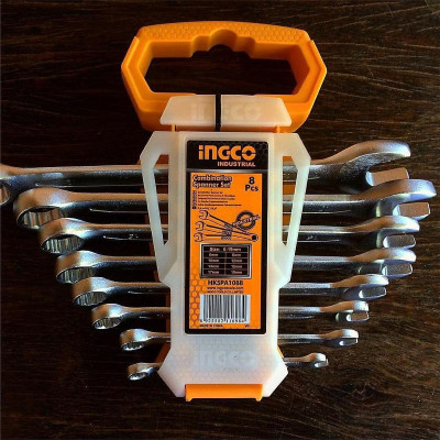 BỘ CỜ LÊ VÒNG MIỆNG 8 CHI TIẾT INGCO HKSPA1088-I ( 6-19MM) - HÀNG CHÍNH HÃNG