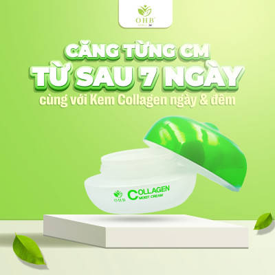 Kem Collagen Moist Cream OHB MADE IN KOREA 50g. 