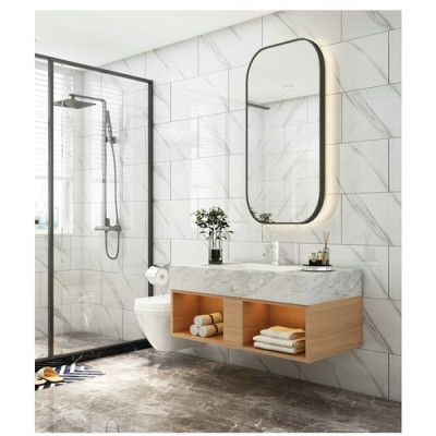 Bộ 15 Tấm Xốp Dán Tường 3D PVC Đá Xám Bóng 60x30cm Keo Sẵn Dày 2,5mm Cao Cấp, Sang Trọng