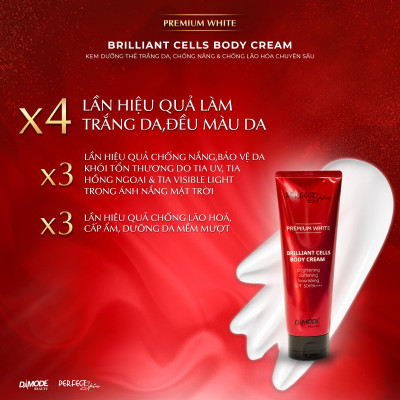 Kem dưỡng thể trắng da BRILLIANT CELL BODY CREAM DAMODE chai 200gr