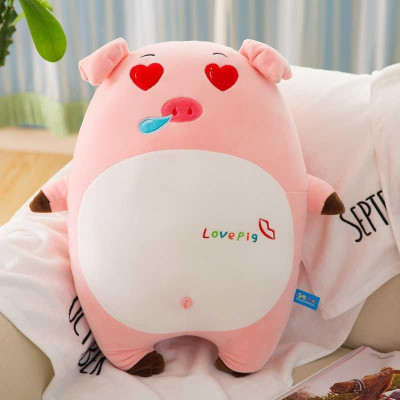 Gấu Bông Heo Hồng Love Pig, Lợn Love Pig Siêu Ngố Đáng Yêu (30cm---->45cm) Gối Ôm Heo Love Pig Siêu Mềm Mịn, Êm Ái Hàng Cao Cấp