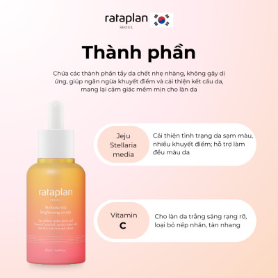 Serum trắng da Stellaria-Vita RATAPLAN giảm mờ thâm nám, cấp ẩm và tái tạo da 50ml
