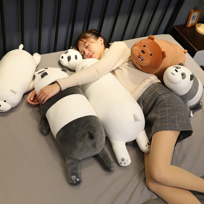 Gấu bông anh em nhà gấu We Bare Bears nằm siêu mềm (25cm--->90cm) Gối ôm gấu We Bare Bears dễ thương hàng xịn cao cấp an toàn cho trẻ nhỏ