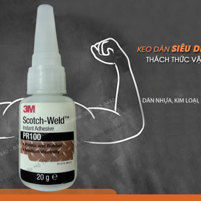 Keo dán đa năng siêu dính 3M PR100 SCOTCH WELD 20g, siêu dính siêu bền mau khô dễ sử dụng, đặc biệt không hóa trắng, không phát sinh nhiệt