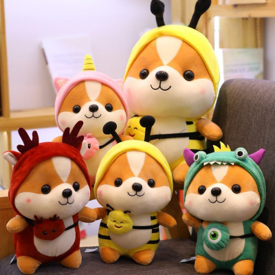 Gấu bông chó Shiba cosplay hình thú các loại siêu dễ thương cute (23cm--->50cm)  hàng xịn cao cấp an toàn cho người sử dụng