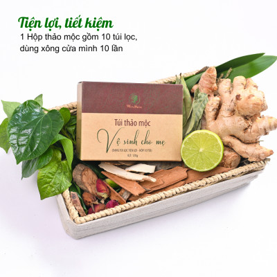 Combo 1 gel gừng giảm eo + 1 hộp thảo mộc vệ sinh cho mẹ Wonmom