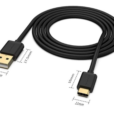 Ugreen UG40553US141TK 1m màu đen cáp USB type C sạc nhanh và truyền dữ liệu - HÀNG CHÍNH HÃNG