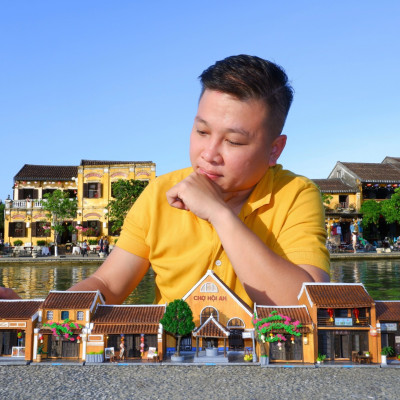 Mô Hình Tự lắp ráp DIY Hội An - HA164-01 CHỢ HỘI AN