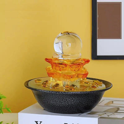 Thác Nước Phong Thủy Ngọc Cát Tam Tài Trang Trí Decor Phòng- Art house_ Hàng chính hãng