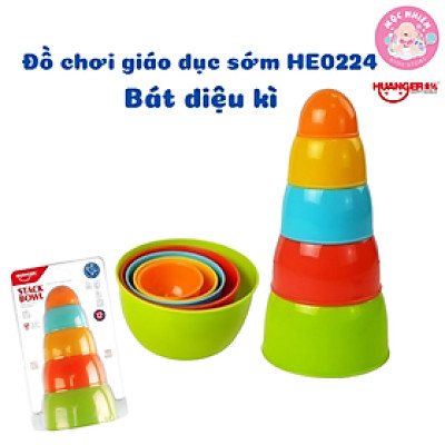 Đồ Chơi Giáo Dục Sớm HUANGER HE0224 Stack Bowl - Bát Diệu Kì Cho Bé Từ 12 Tháng Tuổi