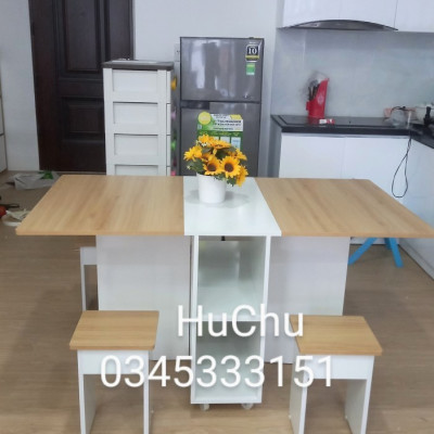 BÀN ĂN THÔNG MINH XẾP GỌN tiết kiệm không gian (đã lắp ráp) HUCHU