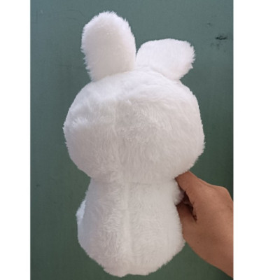 Gấu bông thỏ ôm hoa đáng yêu - Size 22cm - Quà tặng gấu bông thỏ trắng lông mịn dễ thương.