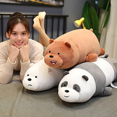 Gấu bông anh em nhà gấu We Bare Bears nằm siêu mềm (25cm--->90cm) Gối ôm gấu We Bare Bears dễ thương hàng xịn cao cấp an toàn cho trẻ nhỏ