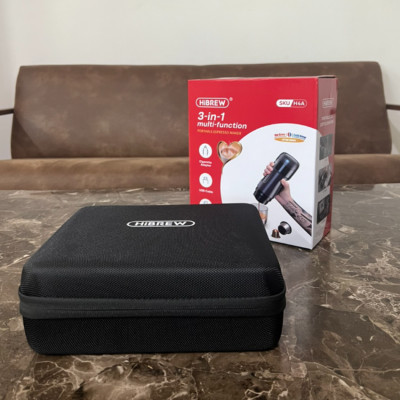 Máy pha cà phê cầm tay Espresso 3 trong 1 thương hiệu HiBREW H4A, H4B sử dụng được trên ô tô, áp suất 15bar