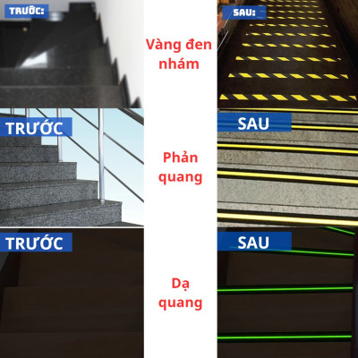 Băng Keo Chống Trượt 5cm x 5 Mét Chống Trơn Trượt Sàn Nhà, Cầu Thang An Toàn Cho Trẻ Em, Người Lớn