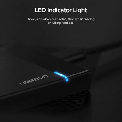 Ugreen UG50743US221TK 50CM 2.5 Inch type c hộp đựng ổ cứng hay ssd cổng usb c màu đen - HÀNG CHÍNH HÃNG