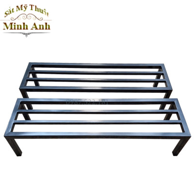 Kệ kê chậu cây Dài 70 cm. Rộng10-15- 20-25-cm. Cao 10-15-20-25cm. Hộp thép 16 x16mm. 2 nan phụ ( Hàng Chính Hãng )