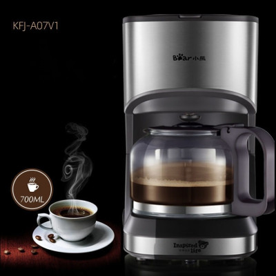 Máy Pha Cà Phê Bear KFJ-A07V1 Kiêm Pha Trà Thiết Kế Sang Trọng Phù Hợp Mọi Không Gian 0.7 Lít Công Suất 550 W - Hàng Chính Hãng