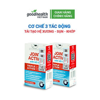 Combo 2 Hộp Viên Sụn Khớp Goodhealth Joint Active - Với UC2 Tái Tạo Và Duy Trì Sụn Khớp - Giúp Khớp Khỏe Dễ Dáng Vận Động – 100% Chính Hãng Từ New Zealand