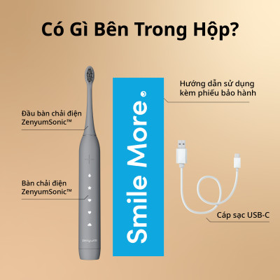 Combo 1 Máy Tăm Nước Zenyum Pro và 1 Bàn Chải Điện ZenyumSonic MỚI 2.0 - Màu sắc Đen/Trắng