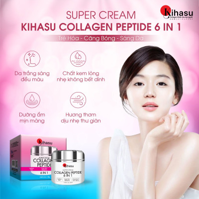 Kem Dưỡng Collagen Kihasu Phục Hồi Da Ngày Và Đêm, Dưỡng Ẩm Da Căng Mướt Sáng Khỏe, Ngăn Các Dấu Hiệu Lão Hóa