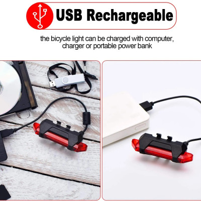 Đèn đuôi xe đạp cảnh báo ban đêm sạc USB đạp xe không thấm nước - đèn chiếu hậu xe đạp, đèn cảnh báo nhấp nháy, Đèn hậu xe đạp thể thao loại mới cao cấp,đèn xe đạp hậu led gắn sau xe cảnh báo an toàn có thể sạc lại - Hàng Chính hãng dododios