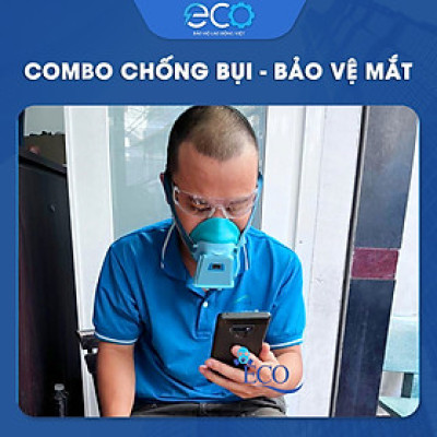 Combo Mặt nạ chống bụi Koken 1010A (Nhật Bản) và Kính bảo hộ chống bụi, chống tia UV Sperian S200A Mỹ