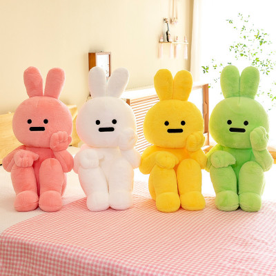 Gấu bông thỏ suy tư, thú nhồi bông thỏ trầm cảm cao cấp 40cm