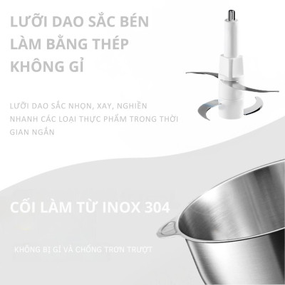 Máy xay thịt đa năng SOKANY SK-7011 Công suất cao 800W, dung tích lớn 3L, xay nhuyễn mọi thực phẩm, dễ dàng vệ sinh - HÀNG CHÍNH HÃNG