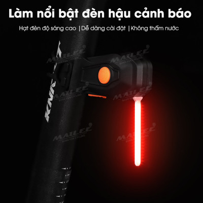 Đèn đuôi xe đạp đường phố với led chảy giọt nước YQ-208 , chống nước, Led COB độ sáng cao, dung lượng pin 500 mAH sạc Type-C sử dụng lên đến 18h tùy chế độ - Mai Lee