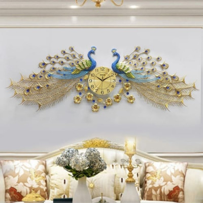 Đồng Hồ Treo Tường Con Chim Công Khổng Tước Kim Trôi A999 Nghệ Thuật Cao Cấp Shouse hiện đại quà tặng tân gia nhà mới