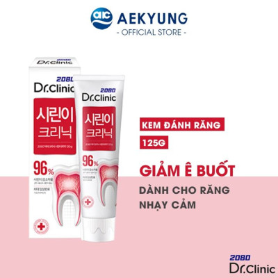 Kem Đánh Răng Hàn Quốc  2080 DR.CLINIC Đánh Bay Mảng Bám, Giảm Ê Buốt, Ngăn Ngừa Hơi Thở Có Mùi 125gr