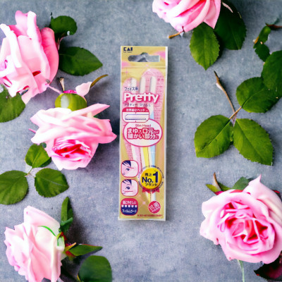 Dao Cạo Lông Mày Cán Dài Lưỡi Thép Không Gỉ Kai Pretty 00188