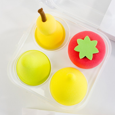 Set hủ bông tán phấn 4 món  , tán phấn siêu mềm mại hình  trái cây ,giọt nước , có độ đàn hồi cao , dẻo ,không bị biến dạng ,nhiều màu sắc cute xinh xắn đáng yêu