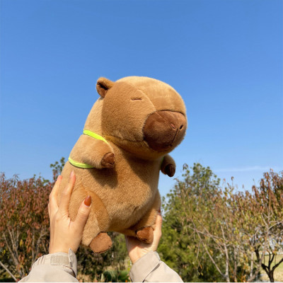 Gấu Bông Chuột Capybara Đeo Túi Rùa - Capybara Đáng Yêu Quà Tặng Bạn Gái Đồ Chơi Nhồi Bông Cao Cấp
