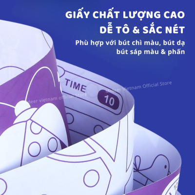 Sách tô màu cho bé gái, bé trai Mideer Drawing Coloring tranh tô màu cao cấp