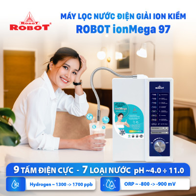 Máy Lọc Nước Điện Giải Ion Kiềm ROBOT ionMega 97 - Hàng Chính Hãng