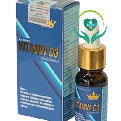Vitamin D3 Kingphar , dạng nhỏ giọt, chai 10ml